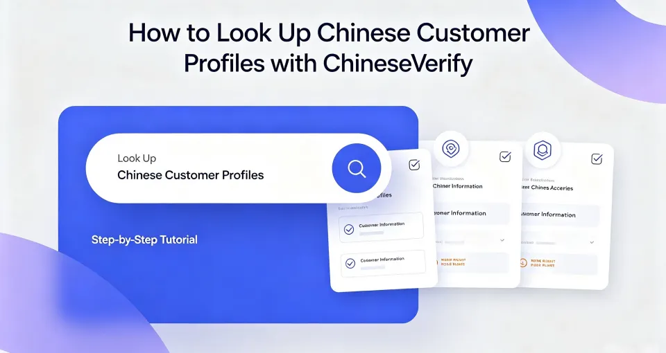 How to Look Up Chinese Customer Profiles with ChineseVerify (Step-by-Step Tutorial)