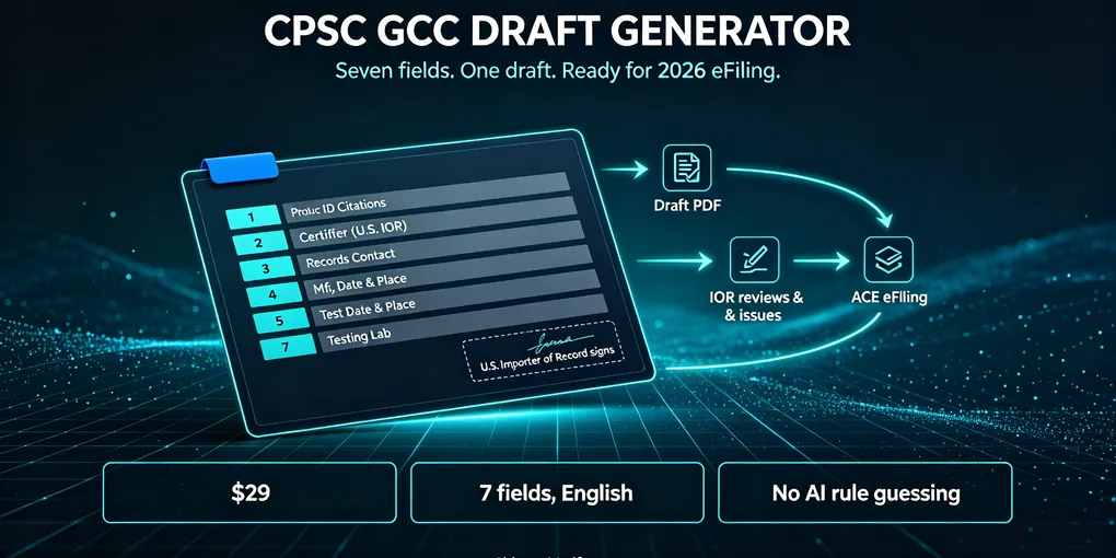 CPSC GCC Draft Generator Review: Does ChineseVerify Actually Save You Compliance Time in 2026?