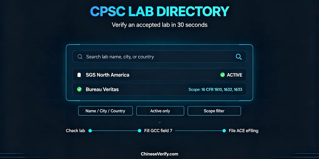 How to Verify a CPSC-Accepted Lab in 30 Seconds (Before Your GCC Gets Rejected)