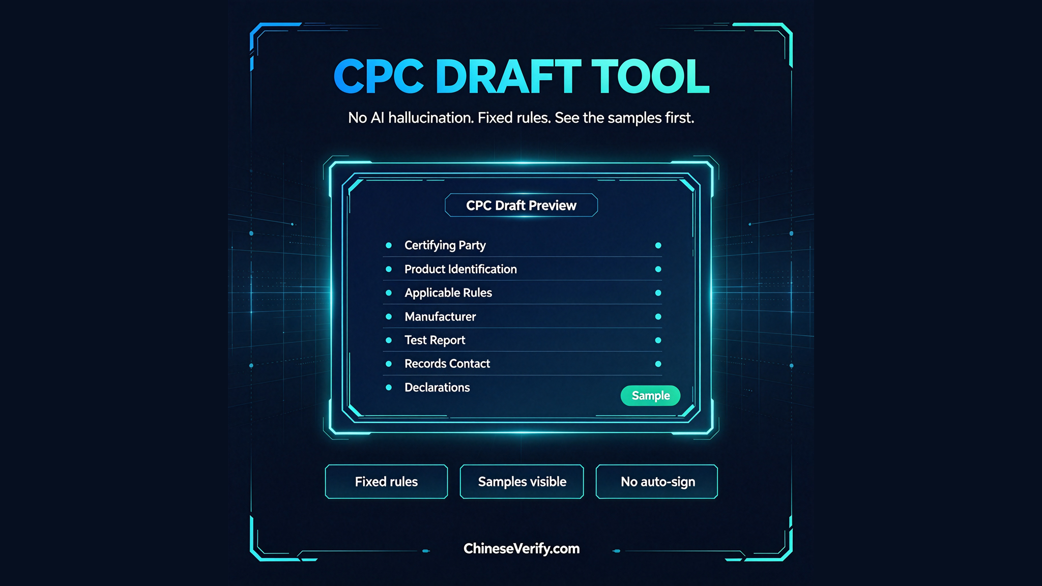 CPC Draft Tool Without AI Hallucination: See the Samples Before You Trust It