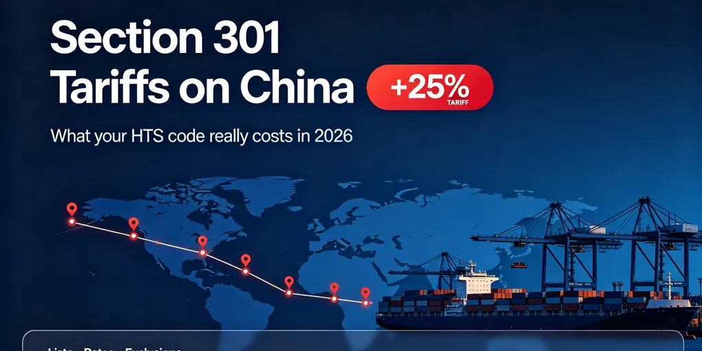Section 301 Tariffs on China in 2026: Lists, Rates, Exclusions, and How to Check Your HTS in 60 Seconds